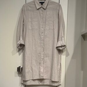 Saks, Fifth Avenue Linen Beige Shirt excellent condition